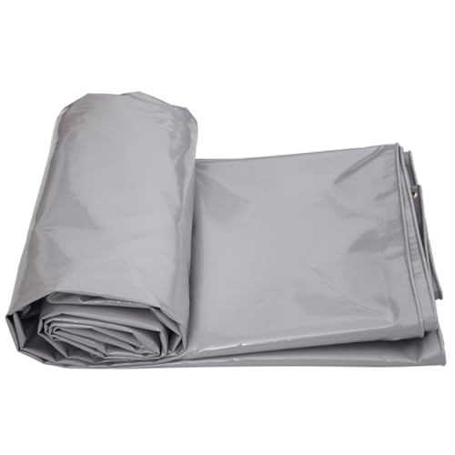 4m x 8m Grey Waterproof Poly Tarp with Grommets P683
