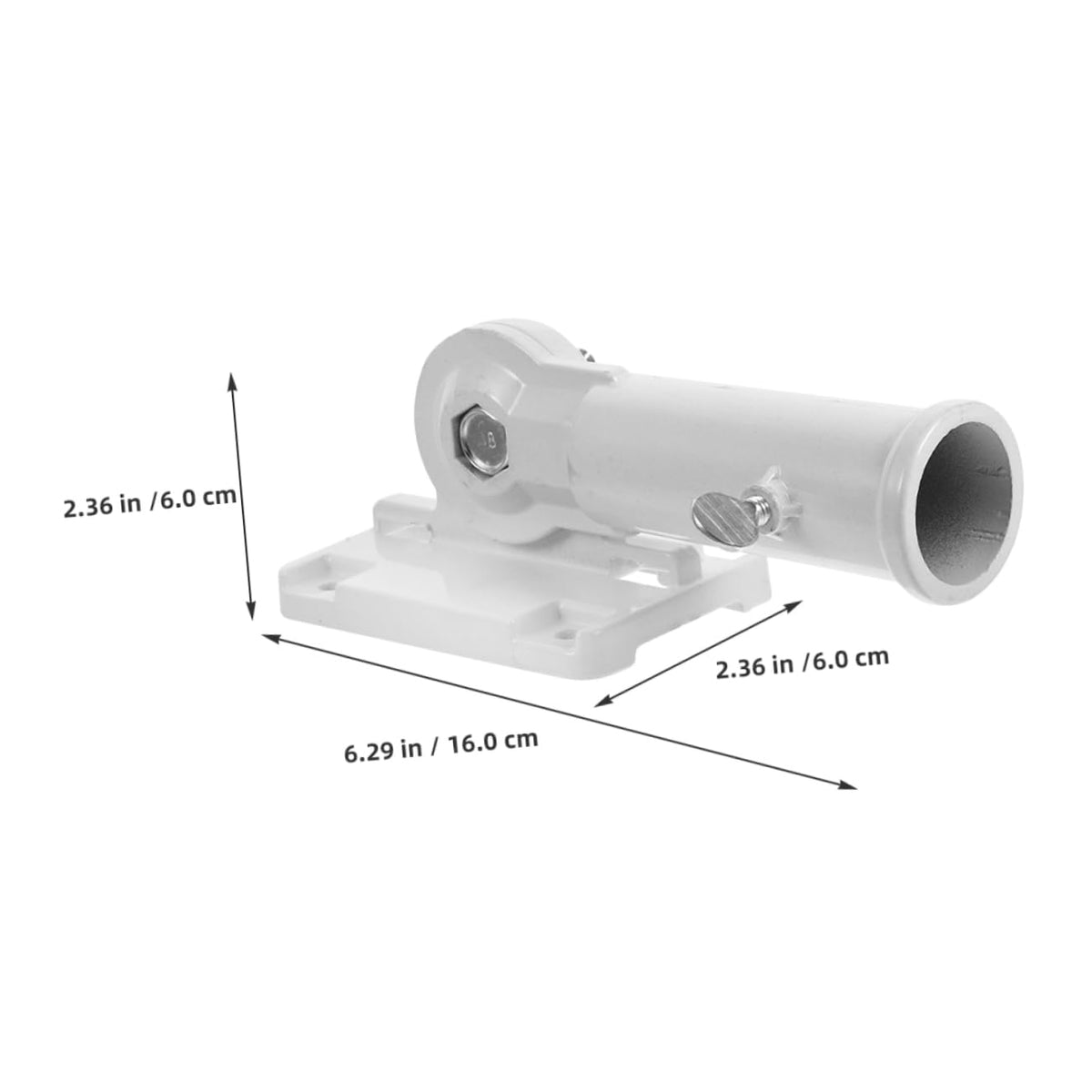 2pcs Aluminum Alloy Wall Mounted Adjustable Flag Pole Holder W482