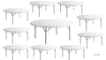 White 72 Inch Round Plastic Folding Table B50092