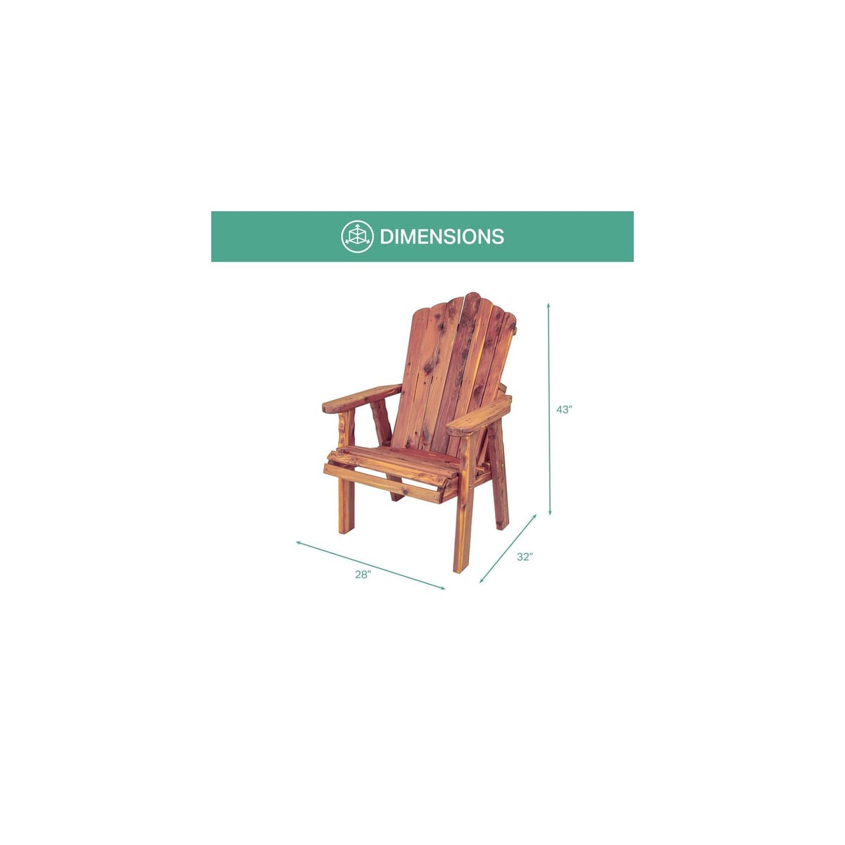 Cedar Stationary Chair Fan-Back Adirondack Style M787427