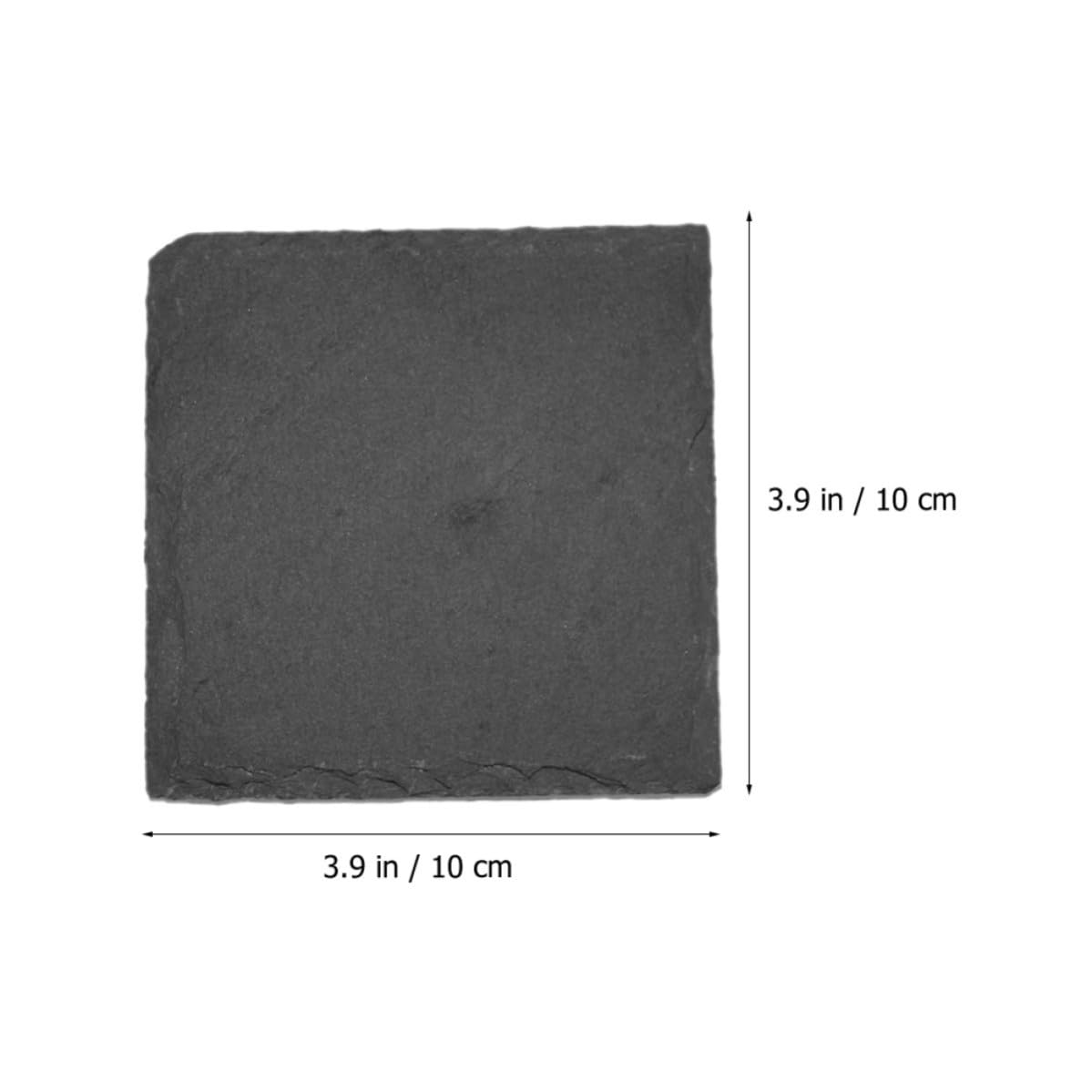 Black Natural Stone Square Coasters R142