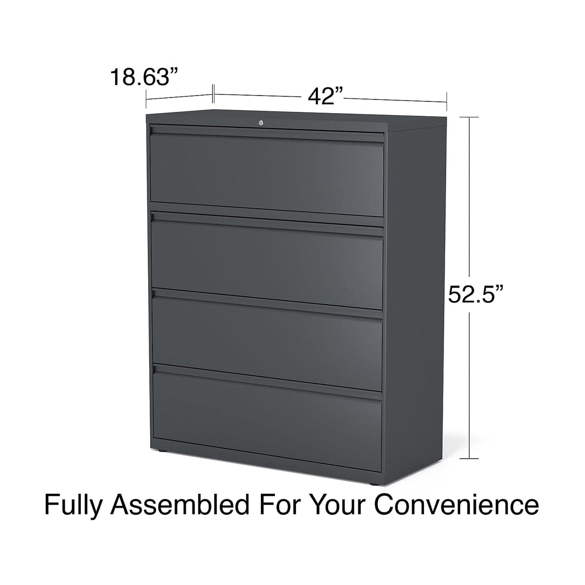 4 Drawer Charcoal Lateral File M1976