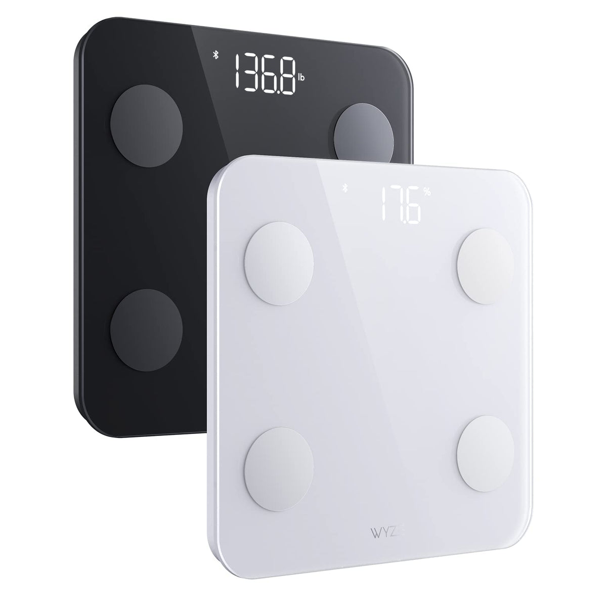 Digital Bathroom Scale 400 lb Black White G406575