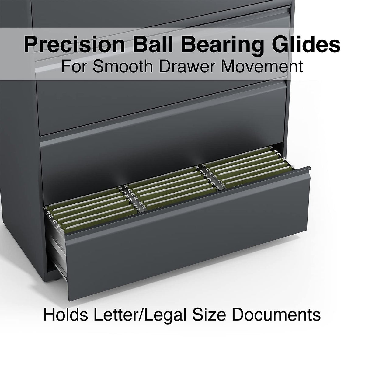 4 Drawer Charcoal Lateral File M1976