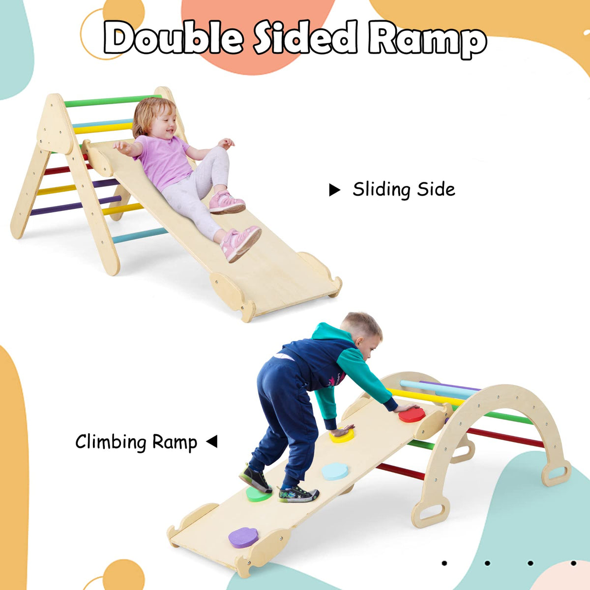 7 in 1 Foldable Wood Climbing Toys Y86942