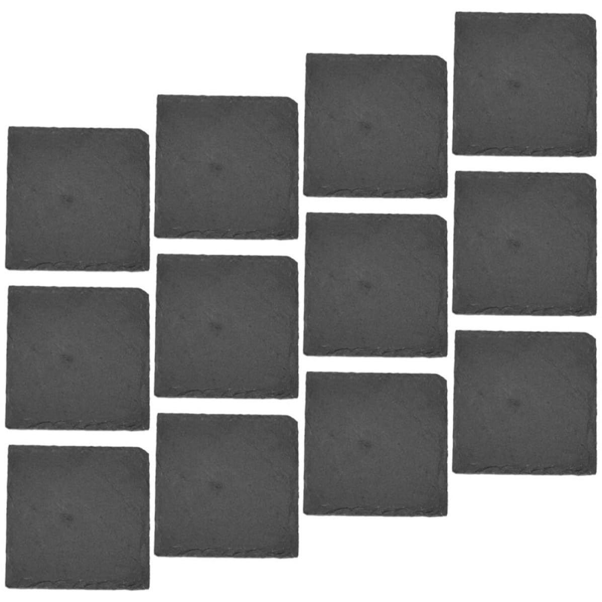 Black Natural Stone Square Coasters R142