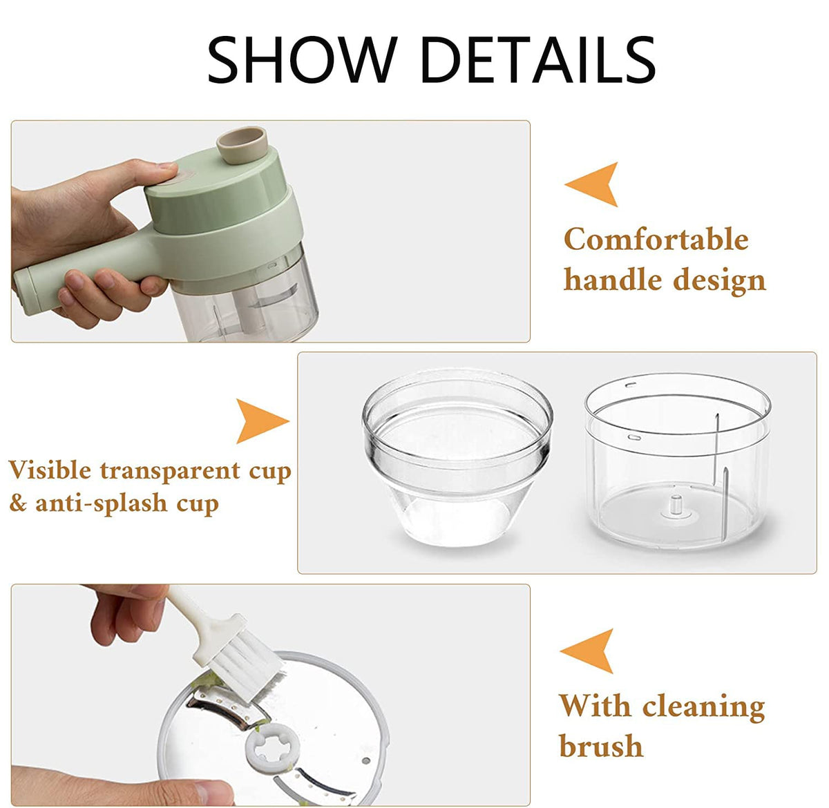 4 in 1 Handheld Electric Vegetable Cutter Set Y16137