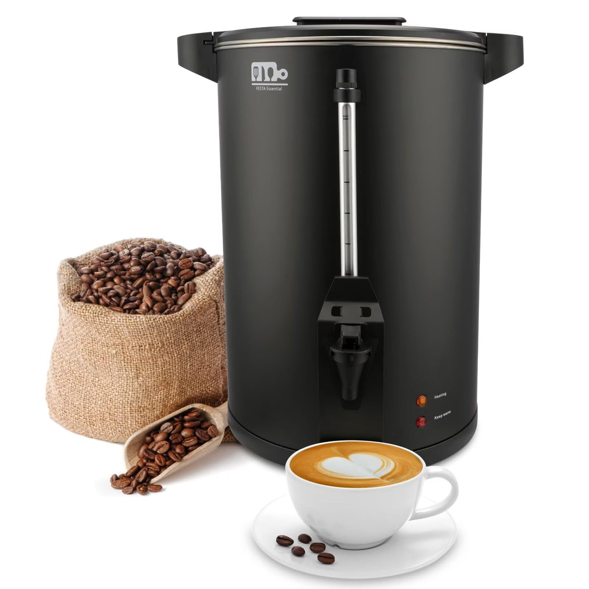 30-Cup 6L Stainless Steel Commercial Coffee Urn U31080