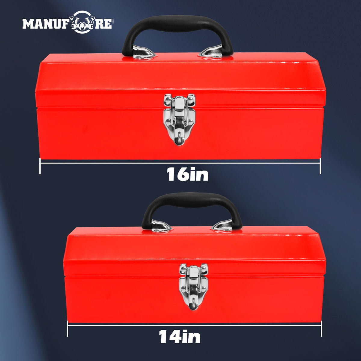 14" Metal Tool Box with Carry Handle E23774