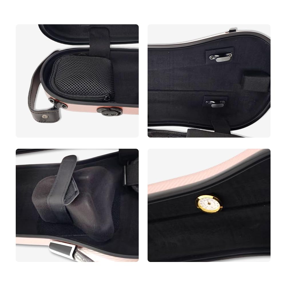 3/4 Full Size Hard Shell Carbon Fiber Violin Case L8136