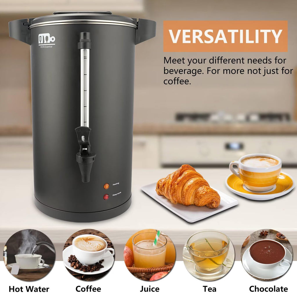 30-Cup 6L Stainless Steel Commercial Coffee Urn U31080