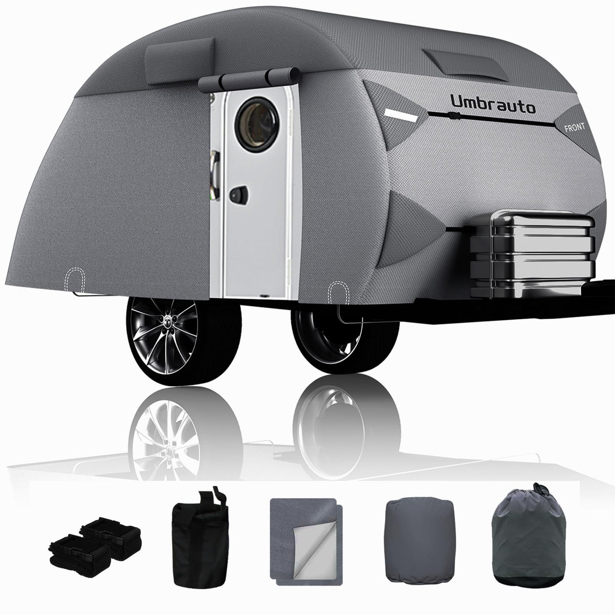 12-15 Camper 7 Layers Waterproof Teardrop Trailer Cover H336928