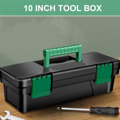 10-inch Plastic Tool Box with Handle and Removable Tray U498377