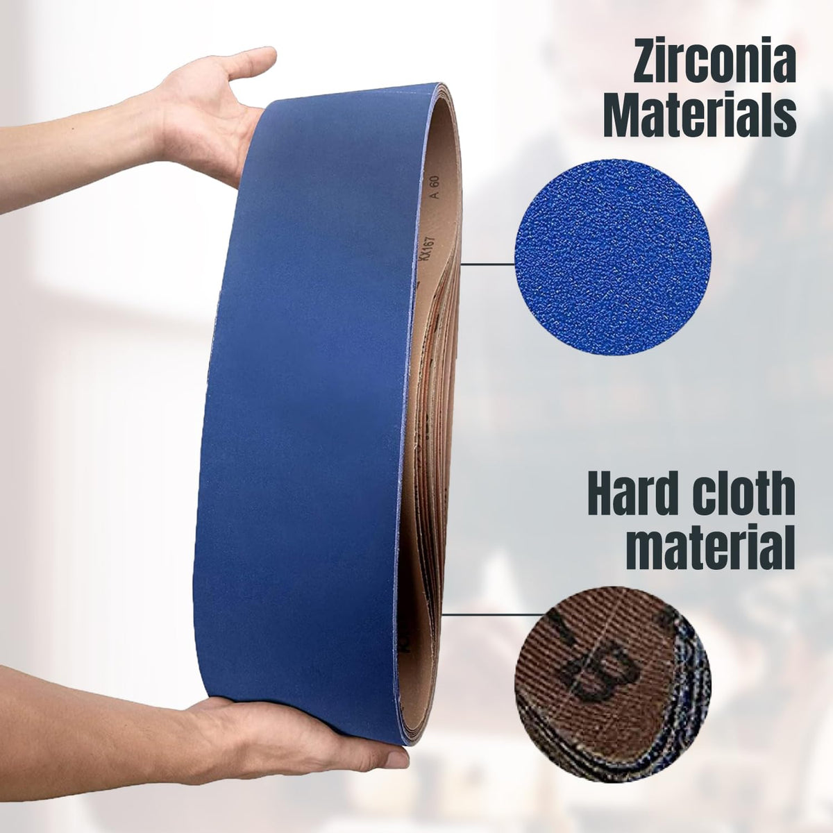 6 x 48 Inch 36 Grit Zirconia Sanding Belts 3PK B158403