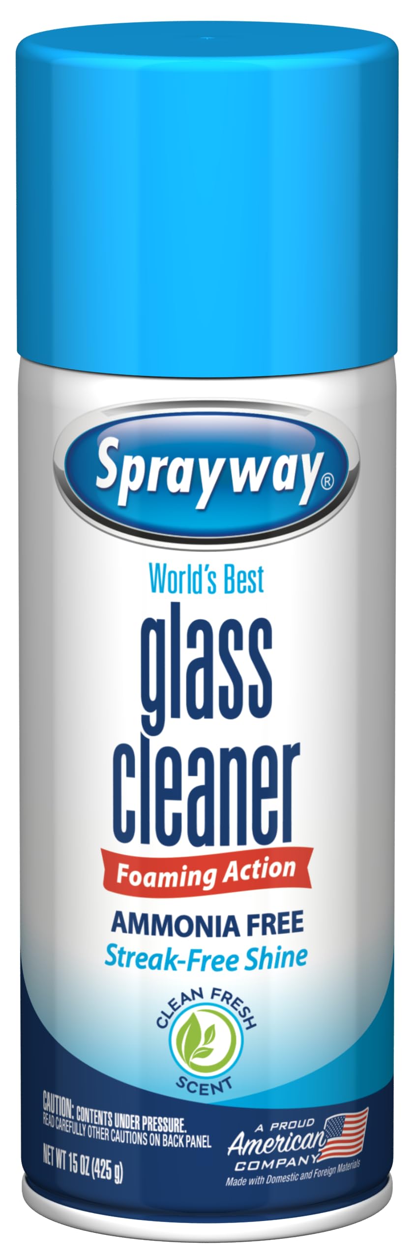 Ammonia-Free Glass Cleaner Aerosol Spray, 15oz, Pack of 6 S144
