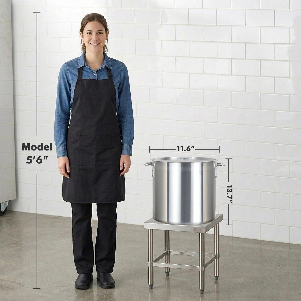32 Quart Aluminum Stock Pot with Lid H49438