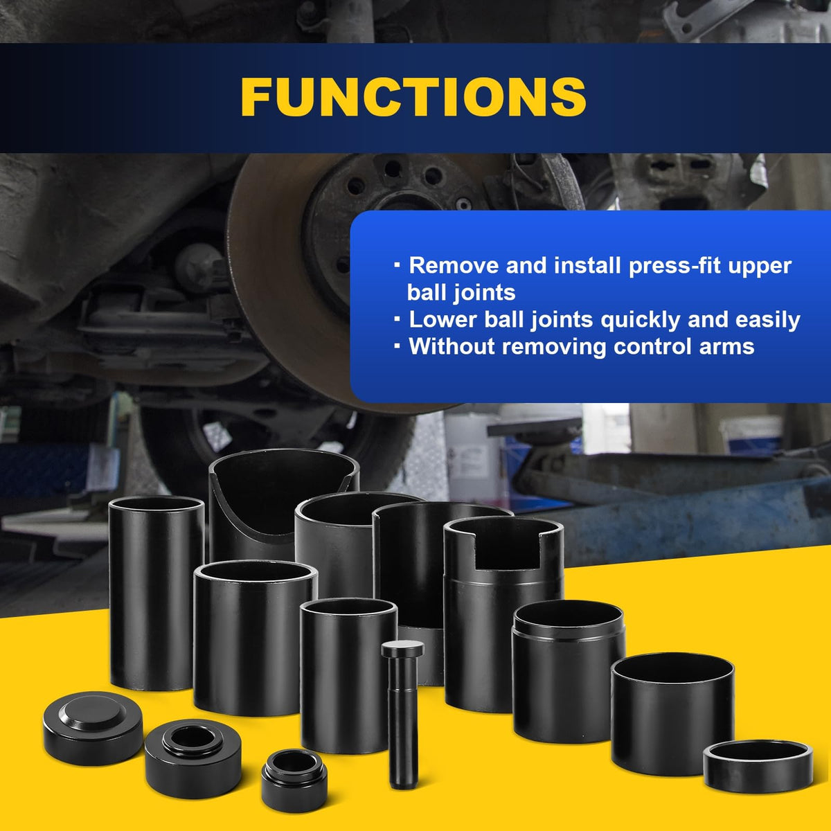 14 Pc Ball Joint Remover Installer Adapter Tool Set C95053