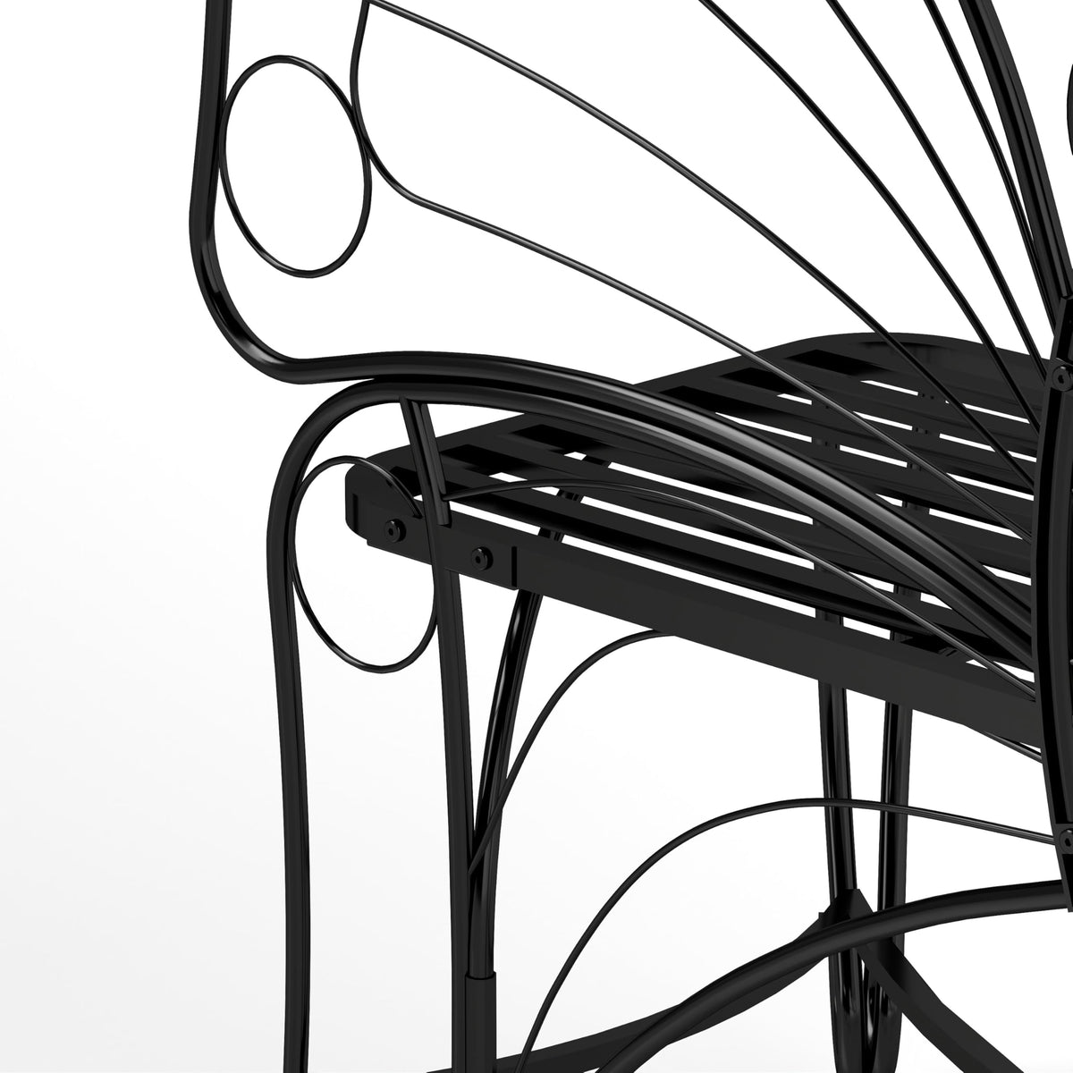 Cast Iron Garden Bench for 2 Persons Black B17157
