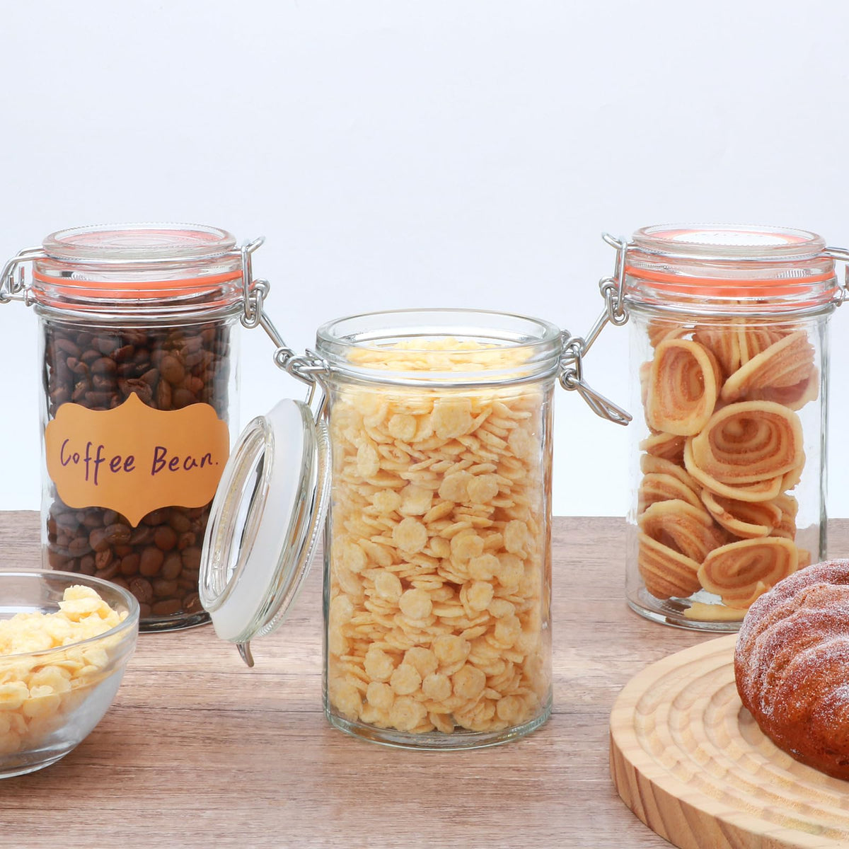 16 oz Glass Jars with Airtight Lid U502390