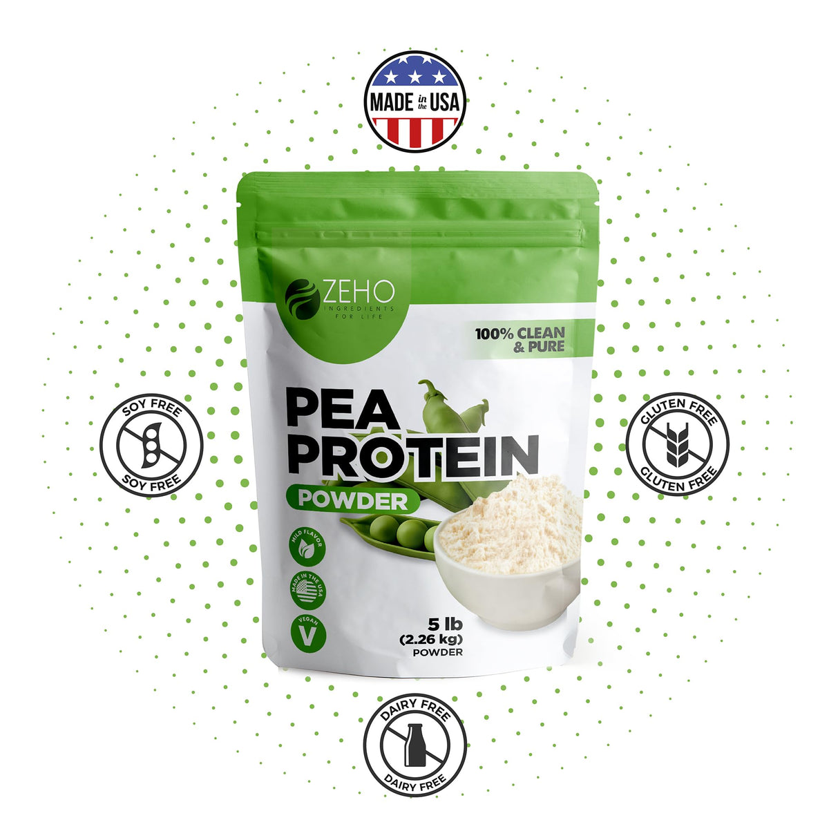 5 lb Plant-Based Pea Protein Powder Z7728