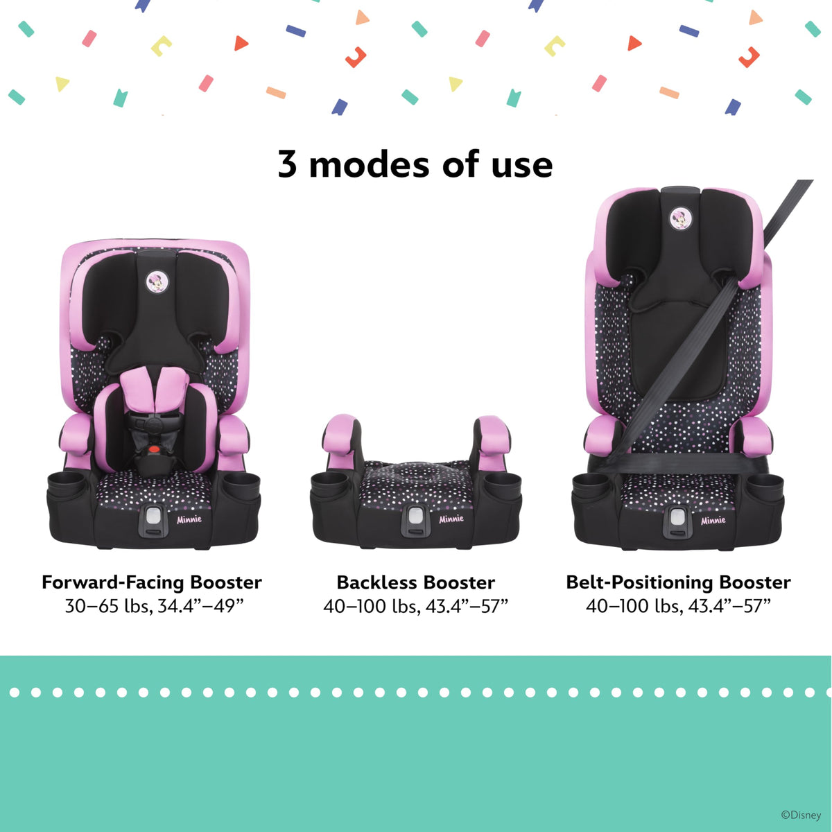 3-in-1 Harnessed Booster Car Seat Y38490