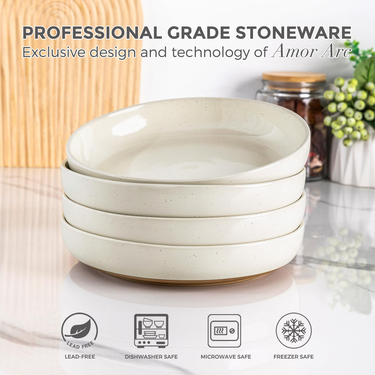 8.75'' Ceramic Stoneware Bowls Set of 4 B774297