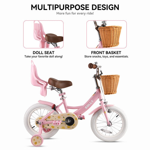 12 14 16 Inch Girls Bike with Training Wheels T8939
