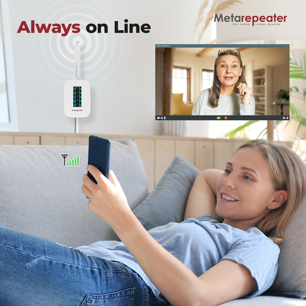 Cell Phone Signal Booster with LCD Display M547