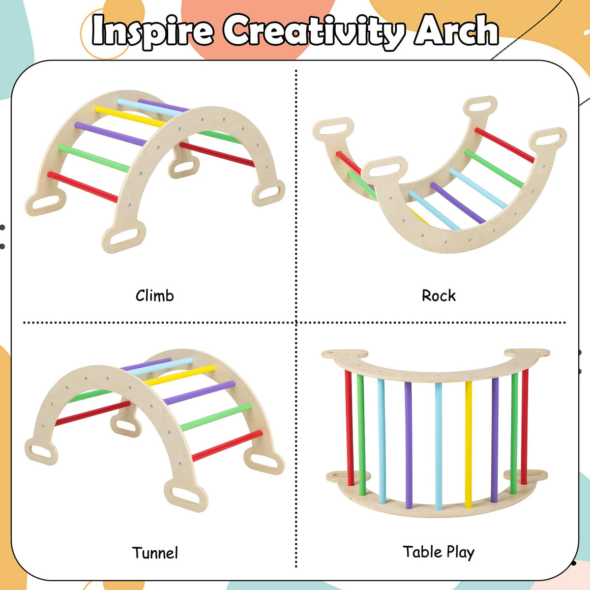 7 in 1 Foldable Wood Climbing Toys Y86942