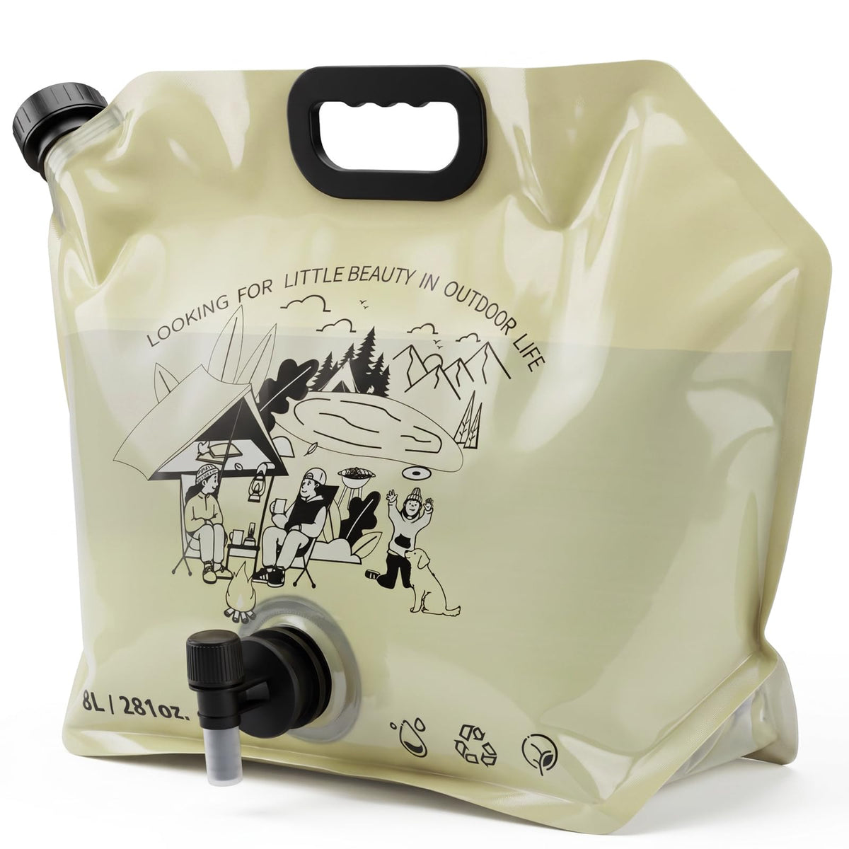 2.1 Gallon Collapsible Water Container with Spout F968