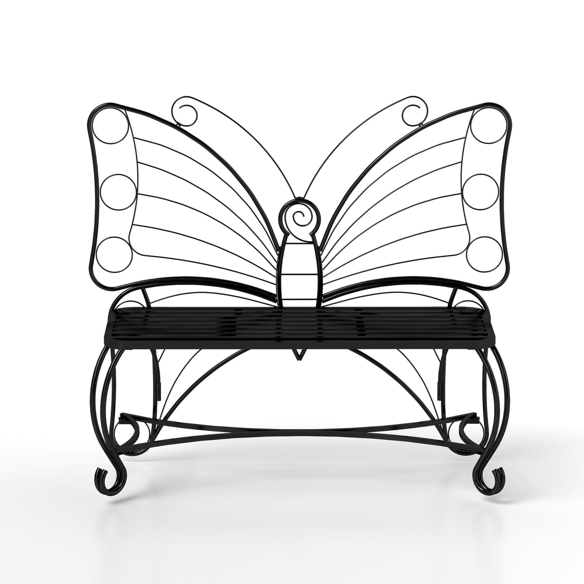 Cast Iron Garden Bench for 2 Persons Black B17157
