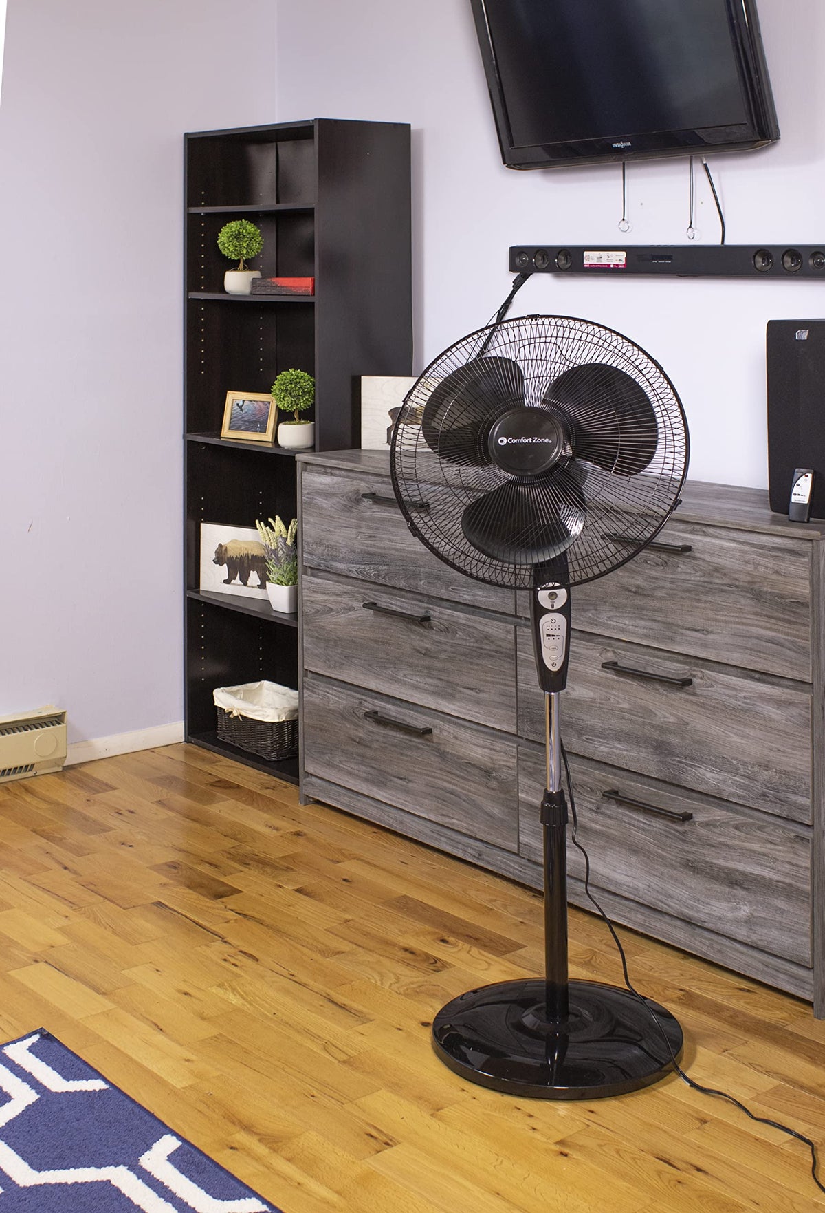 18 inch 3 Speed Oscillating Pedestal Fan with Remote Control I963067