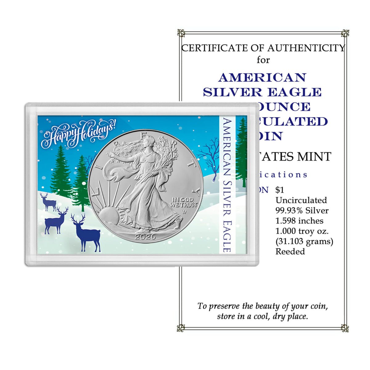 2026 U.S. Silver Eagle 1 oz Brilliant Uncirculated Dollar W35082
