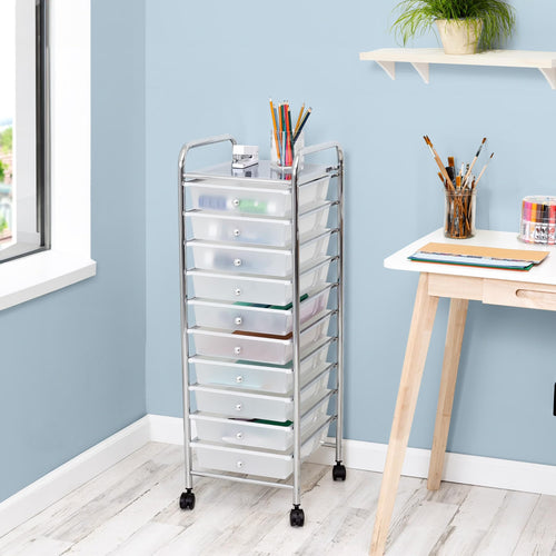 10 Drawer Rolling Storage Cart H8343