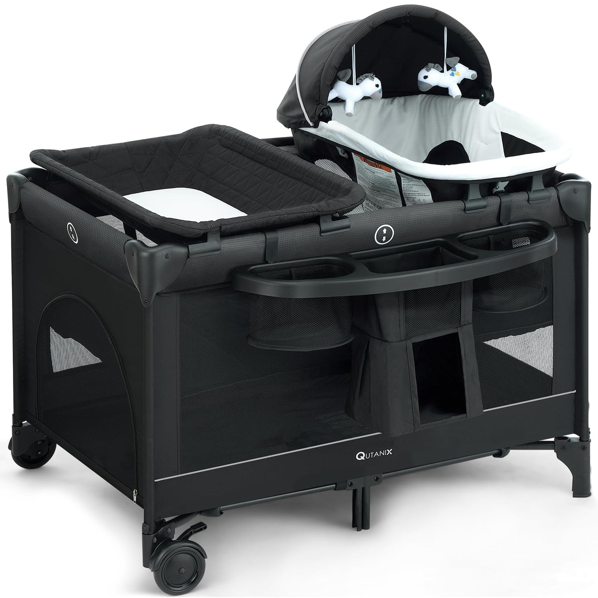 5-in-1 Pack and Play with Bassinet and Changing Table A700