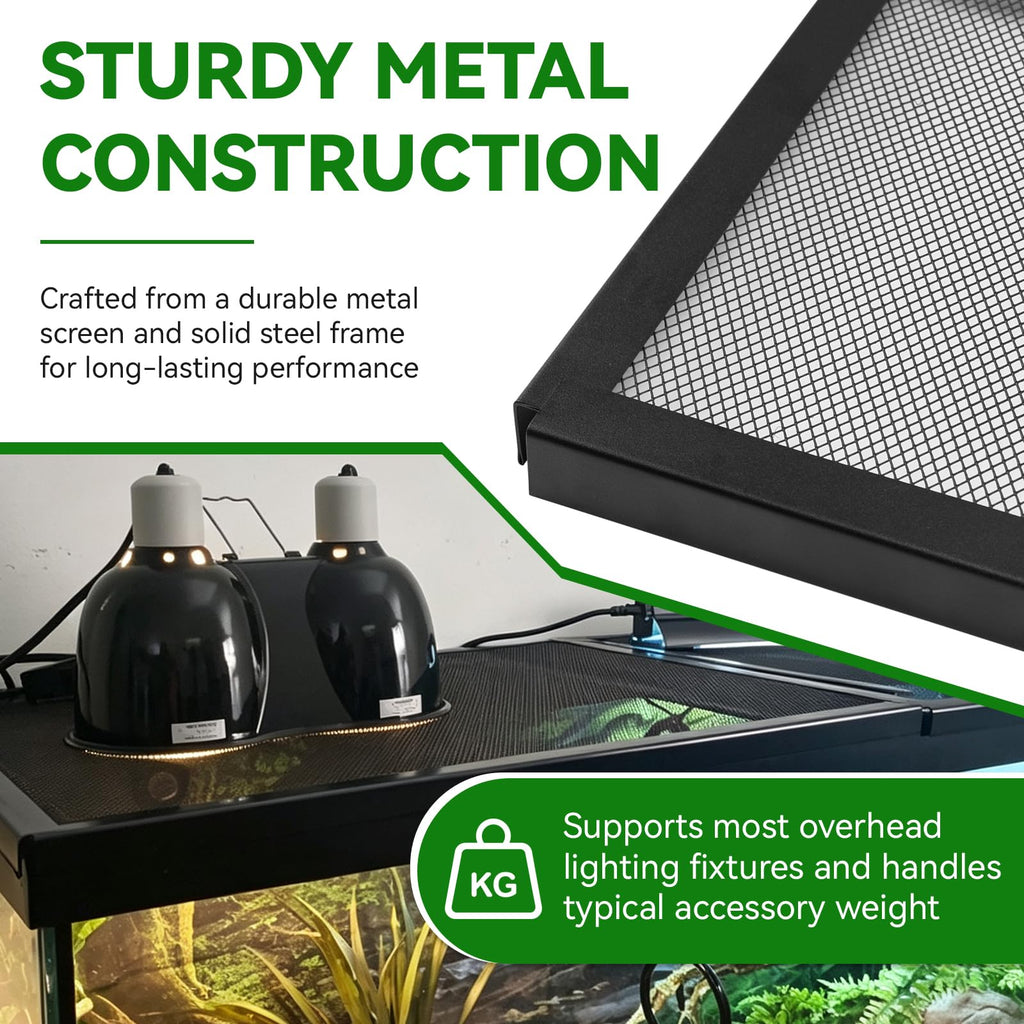 10 Gallon Tank Lid, Hinged Terrarium Screen Cover, 20.8" x 10.8" G47781