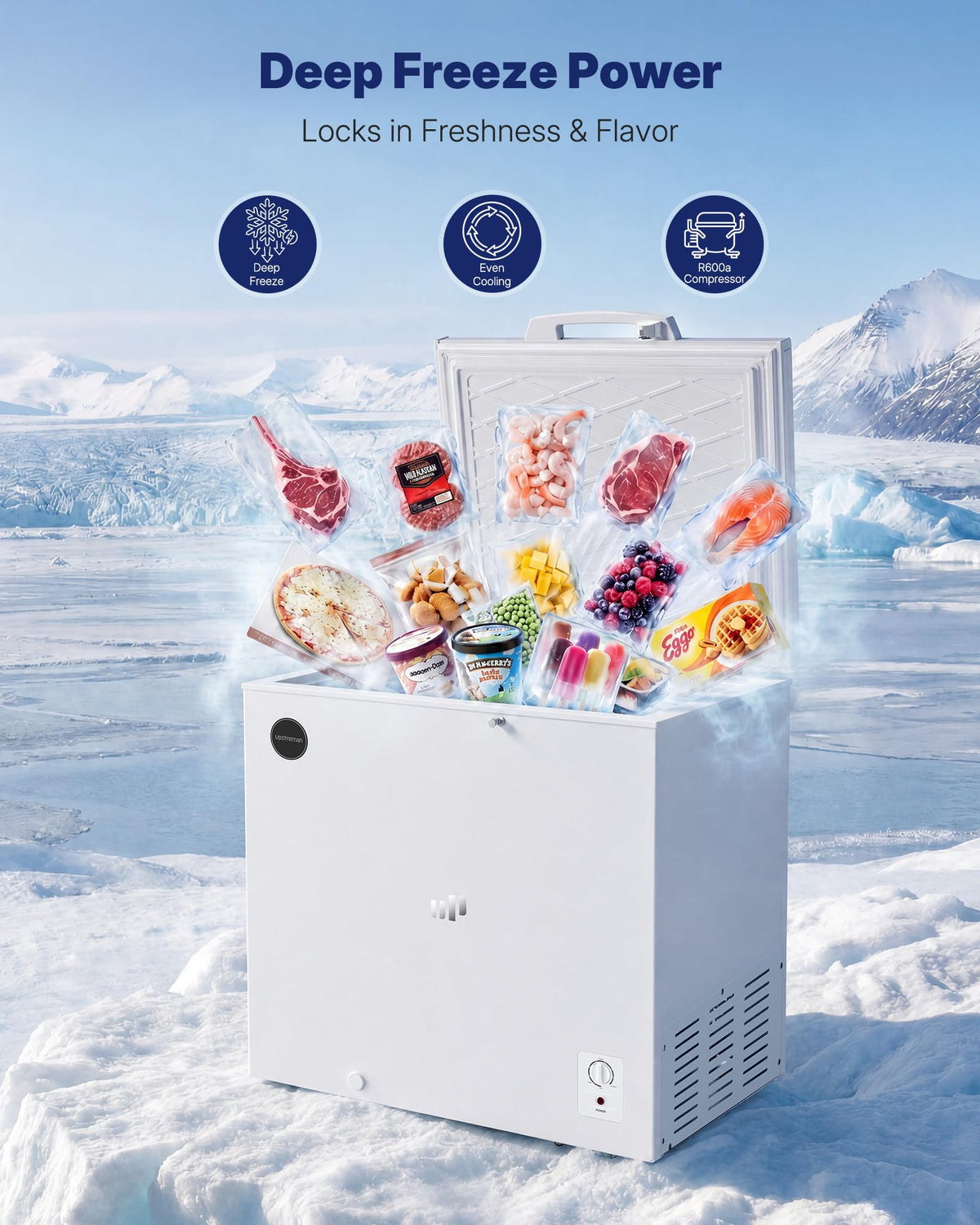 7.0 Cu.Ft Silky White Chest Freezer V701796