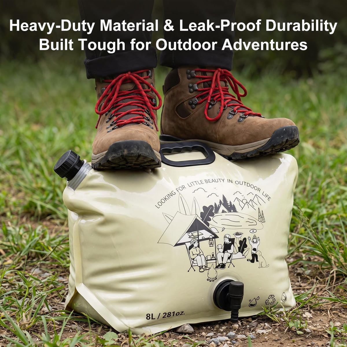 2.1 Gallon Collapsible Water Container with Spout F968