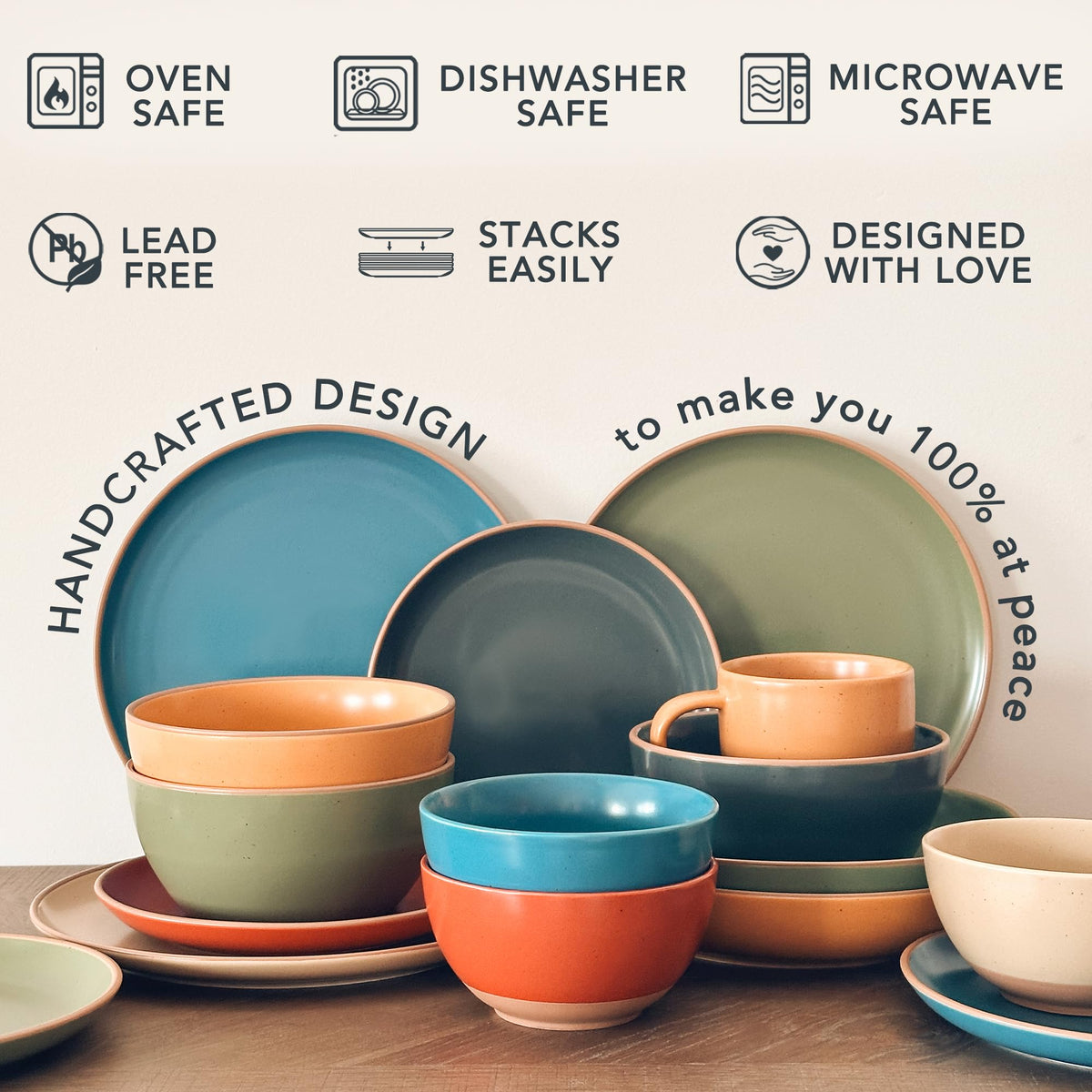 Ceramic Matte Bowls Set of 4 28oz Q14185
