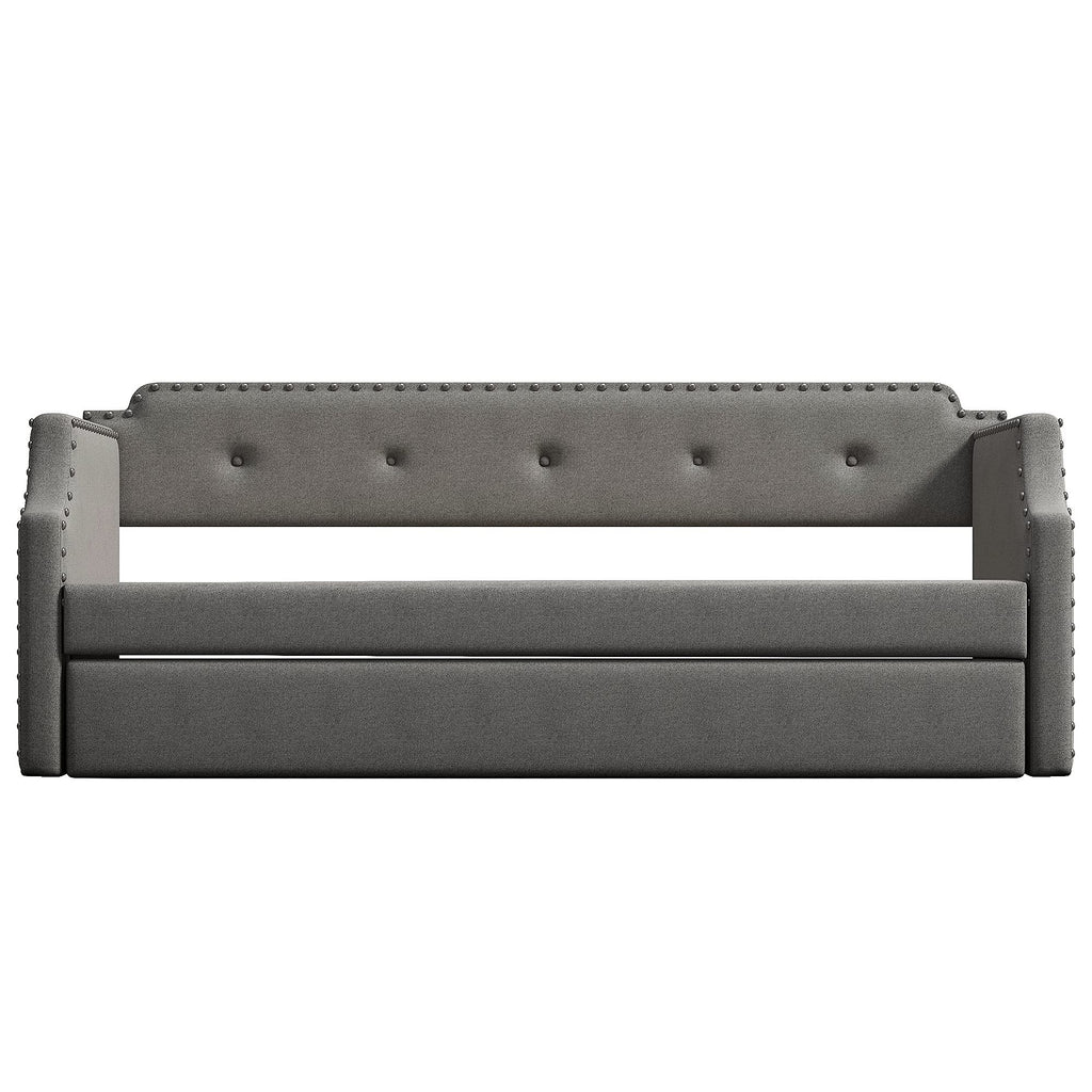 Twin Tufted Upholstered Daybed with Trundle Y67354