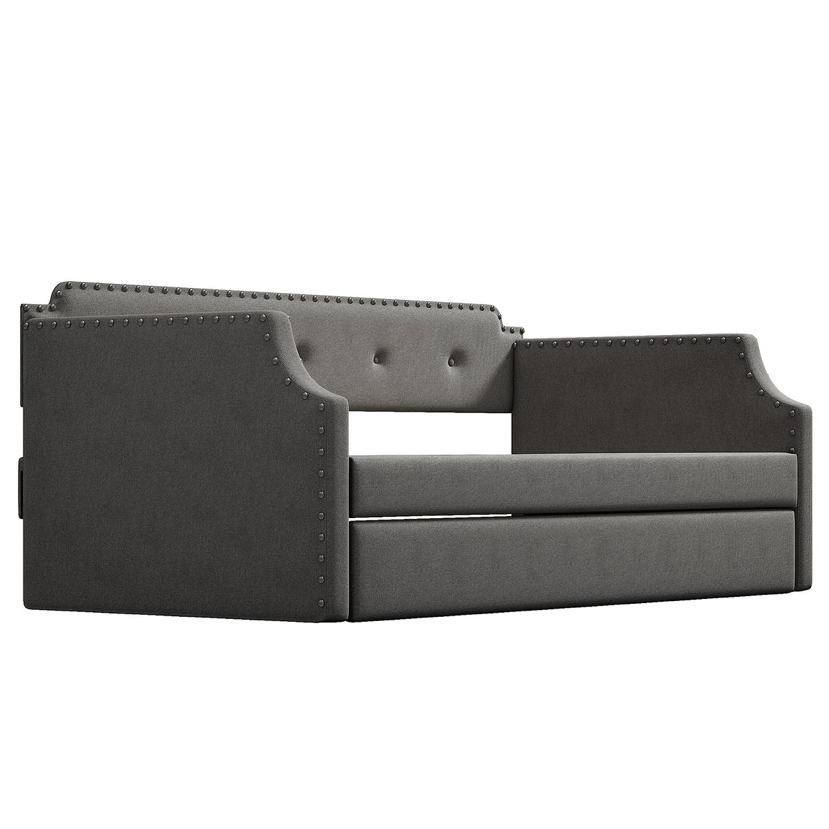 Twin Tufted Upholstered Daybed with Trundle Y67354