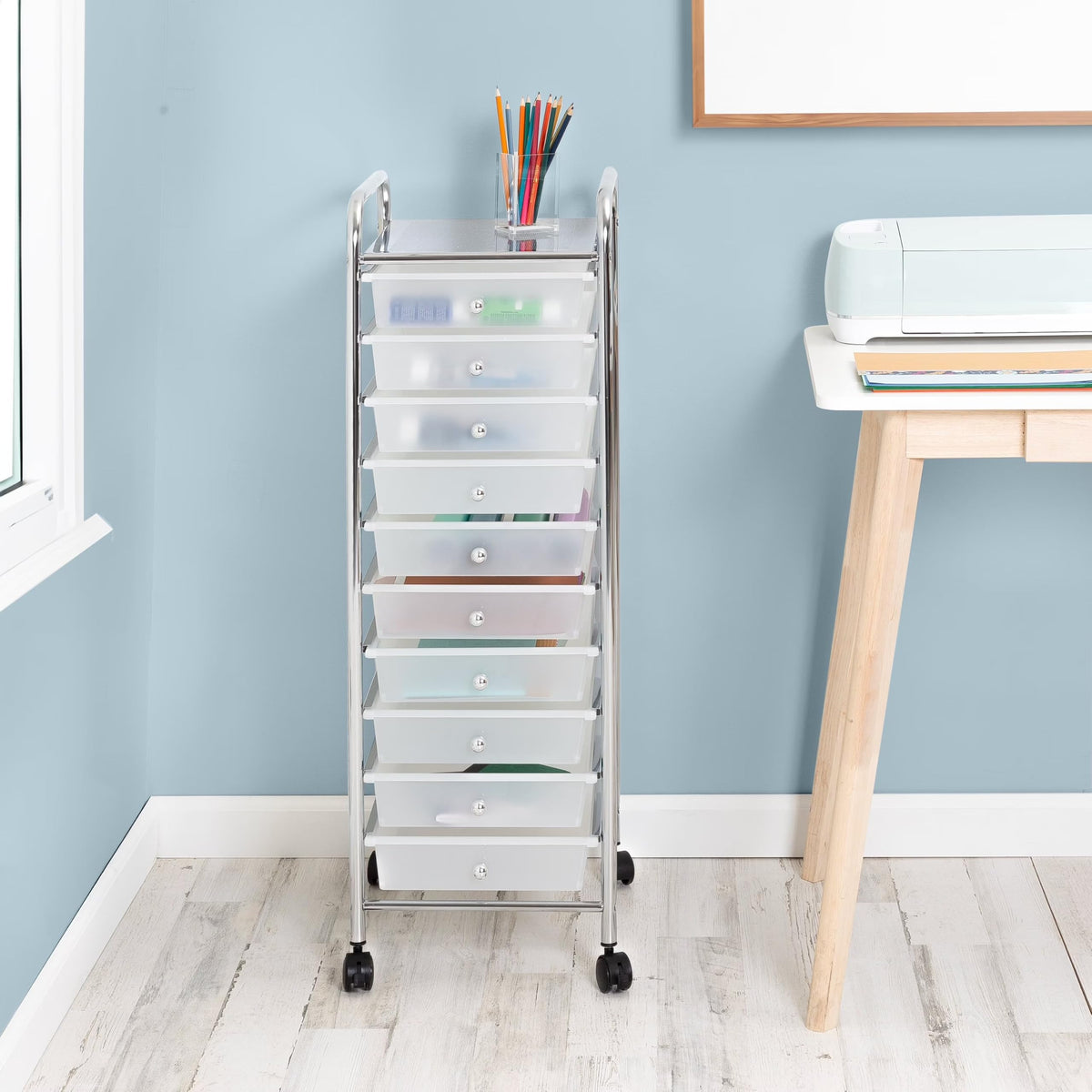 10 Drawer Rolling Storage Cart H8343