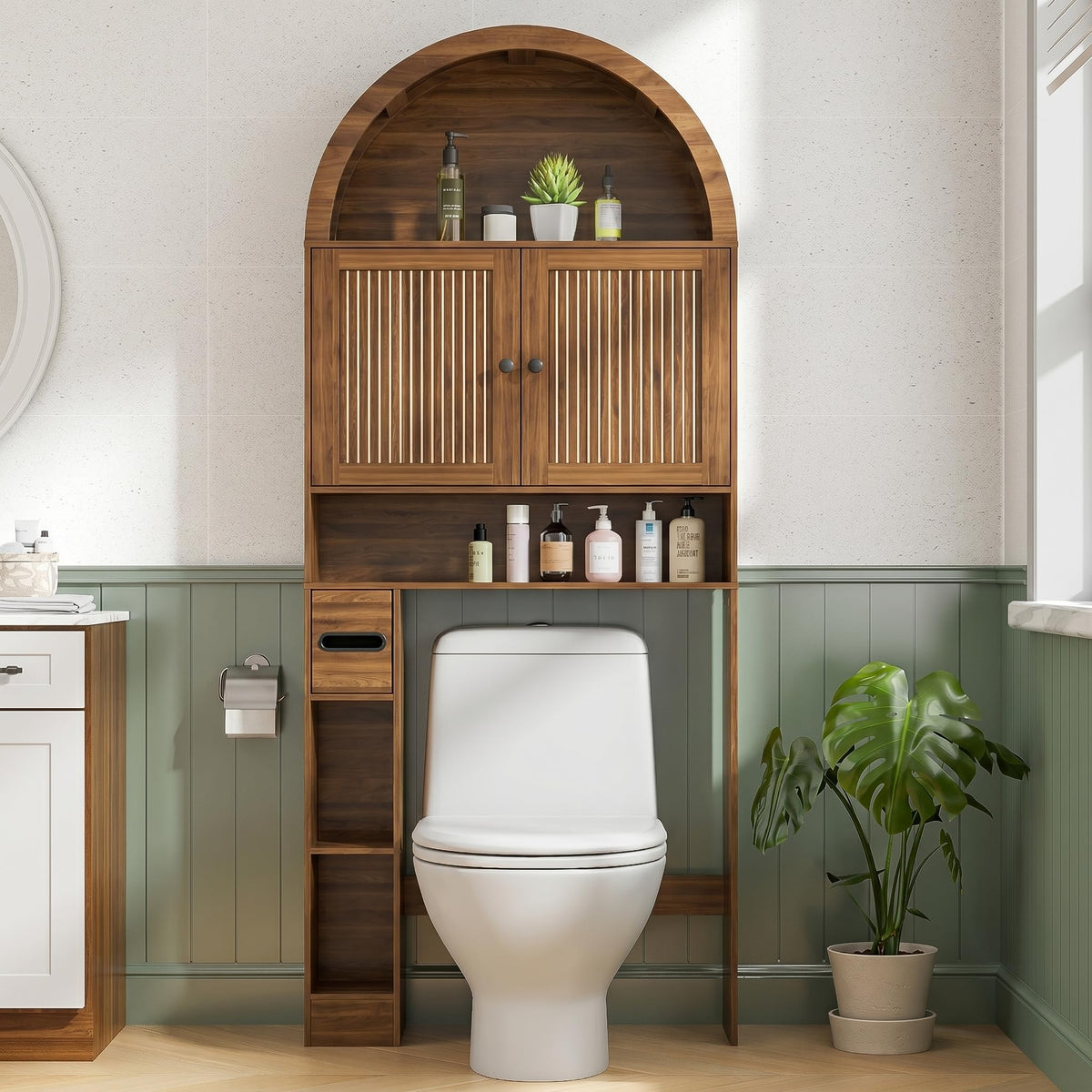 Arched Over The Toilet Storage Cabinet T276