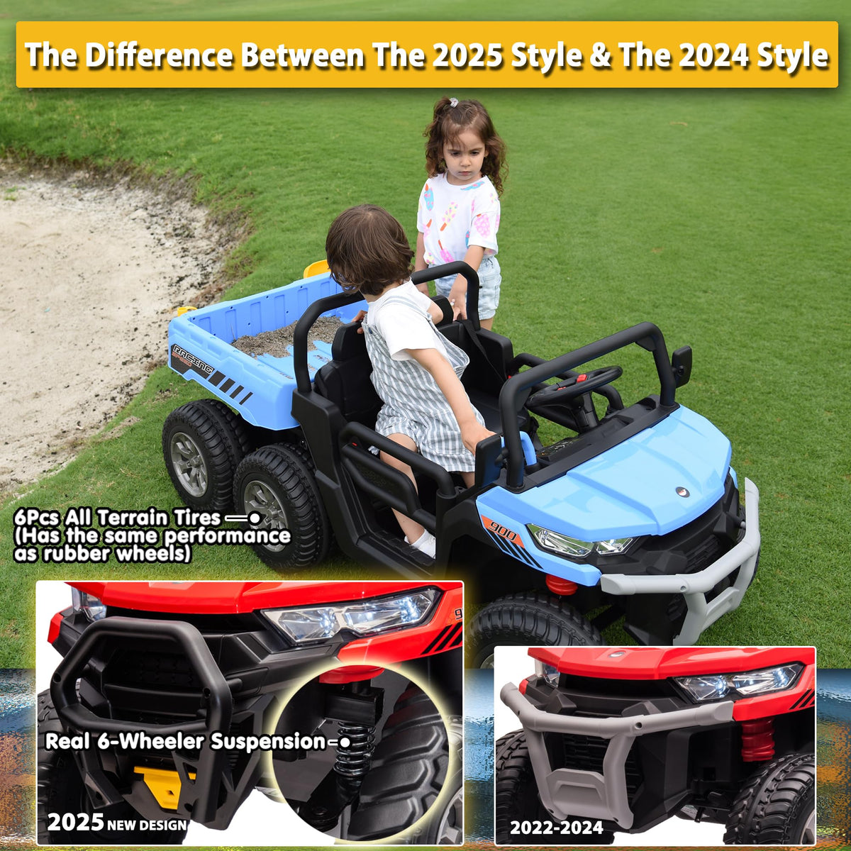 24V Kids Ride On Truck with Electric Dump Bed S973384