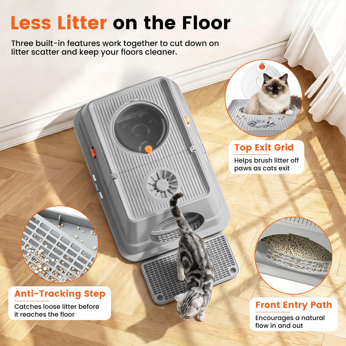 XL Stainless Steel Litter Box with Lid R979