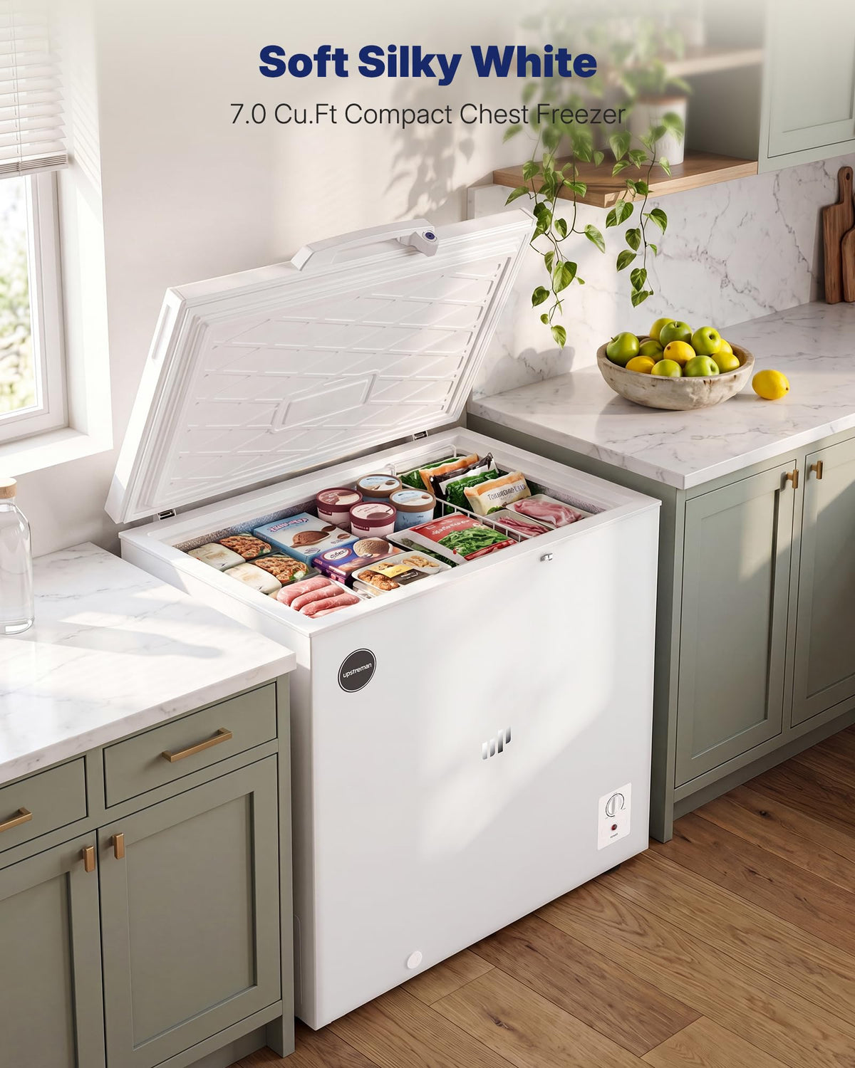 7.0 Cu.Ft Silky White Chest Freezer V701796