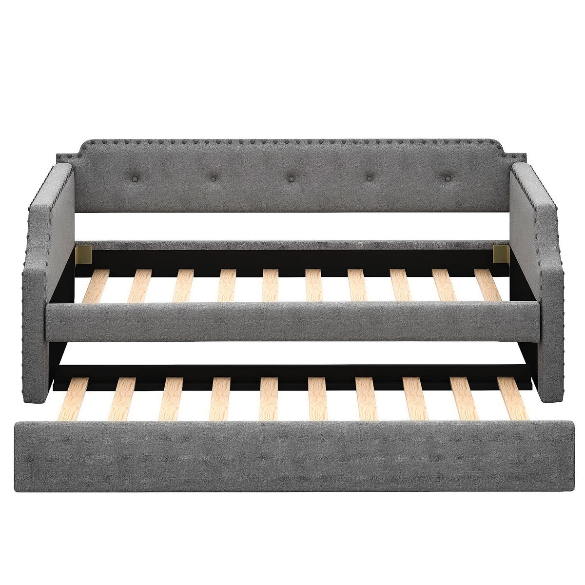 Twin Tufted Upholstered Daybed with Trundle Y67354