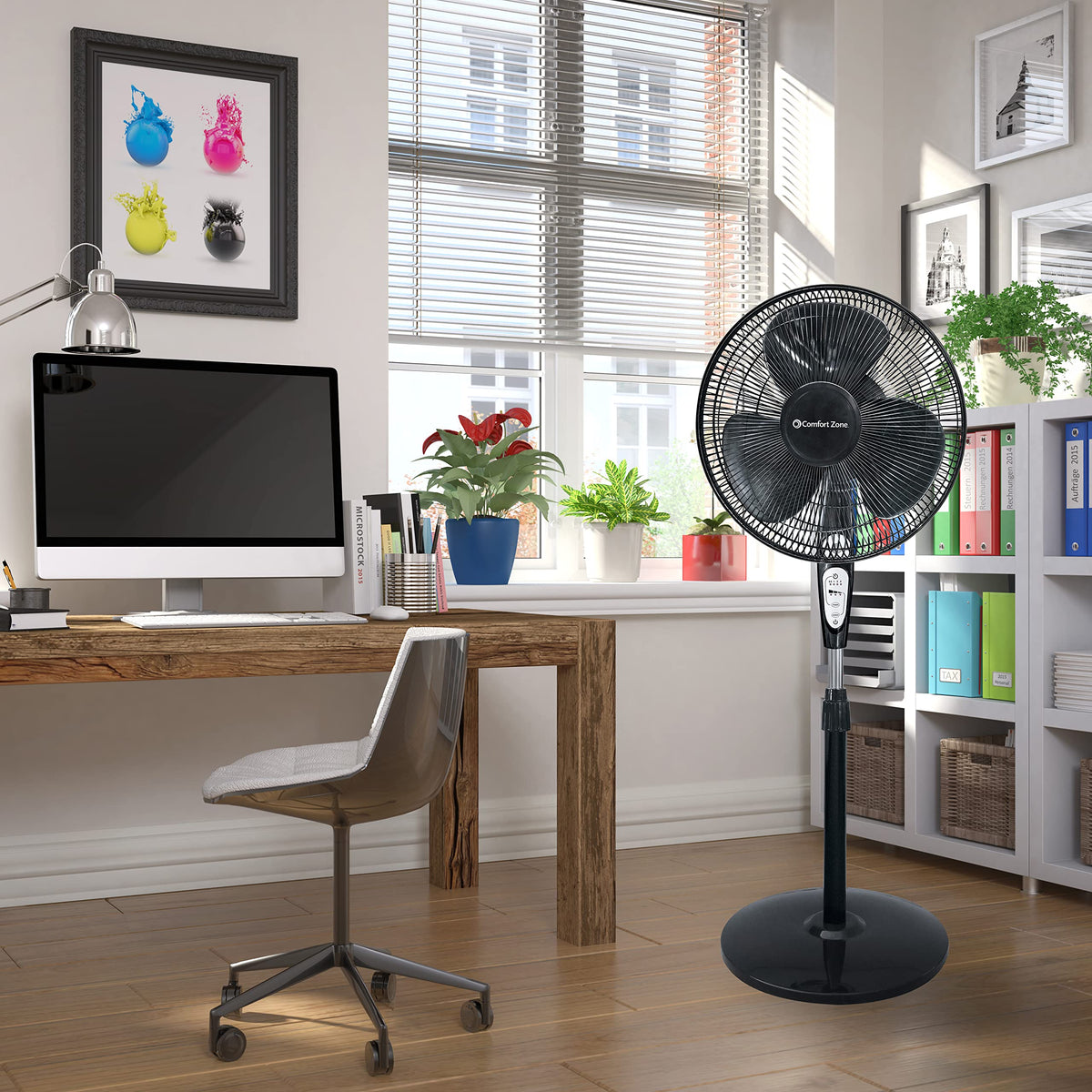 18 inch 3 Speed Oscillating Pedestal Fan with Remote Control I963067